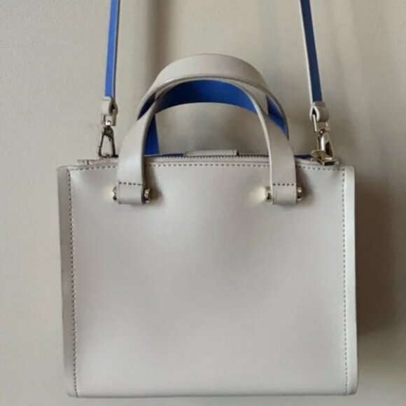 Kate Spade Arbour Hill Leather Cream Blue Bag - Picture 6 of 9